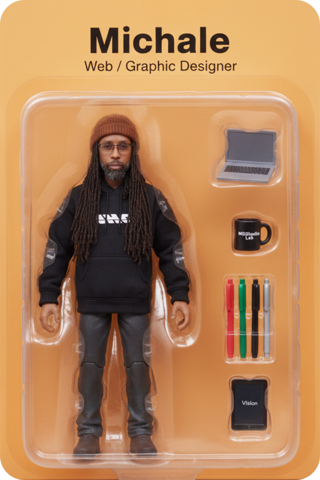 Michale Action Figure - Web & Graphic Designer